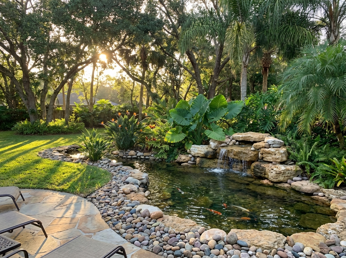 Garden bed with flowers